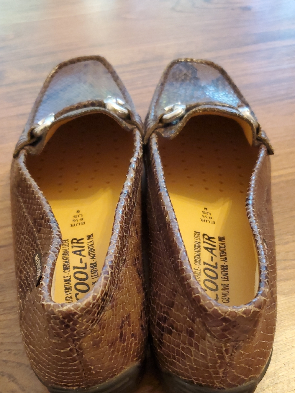 Mephisto Natala Brown Snake-Print Leather Bit Loafers Women's Sz 9 Like New - Picture 4 of 14